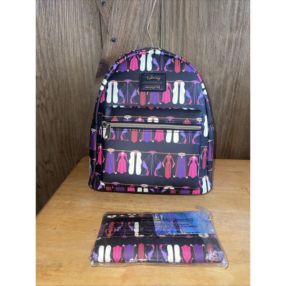 Loungefly Disney Villains Dresses Mini Backpack With Matching Wallet